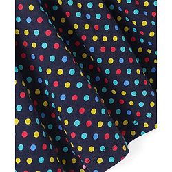 Babyhug 100% Cotton Knit Full Sleeves Frock & Bloomer With Polka Dots Print - Navy Blue - Image 21
