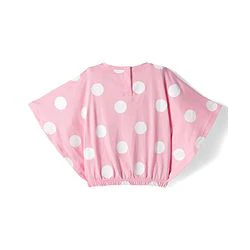 Babyhug 100 % Cotton Knit Half Sleeves Top with Polka Dot & Sequined Heart - Pink - Image 3