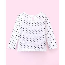Babyhug 100% Cotton Woven Yarn Dyed Full Sleeves Inner Tee with Dress Checkered with Bow Applique - Blue & White - Image 10