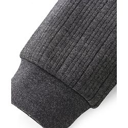 Babyhug Cotton Full Length Thermal Leggings Solid - Grey - Image 12