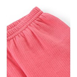 Babyhug Cotton Full Length Thermal Leggings Solid- Pink - Image 3