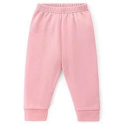 Babyhug Cotton Full Length Thermal Leggings Solid- Pink - Image 10