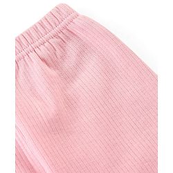 Babyhug Cotton Full Length Thermal Leggings Solid- Pink - Image 12