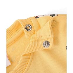 Babyhug Cotton Knit Full Sleeves Panda & Text Graphics Sweatshirts Pack of 2 - Blue & Yellow - Image 14