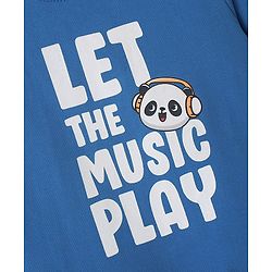 Babyhug Cotton Knit Full Sleeves Panda & Text Graphics Sweatshirts Pack of 2 - Blue & Yellow - Image 6