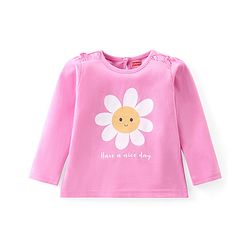 Babyhug Cotton Knit Full Sleeves Tops With Floral & Polka Dot Print Pack of 3 - Multicolor - Image 10