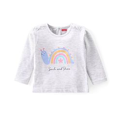 Babyhug Cotton Knit Full Sleeves Tops With Floral & Polka Dot Print Pack of 3 - Multicolor - Image 22