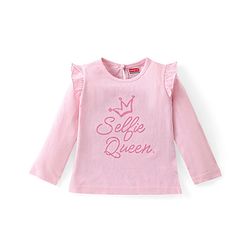 Babyhug Cotton Knit Full Sleeves Tops with Polka Dot & Text Print Pack of 3 - Multicolor - Image 13