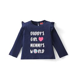 Babyhug Cotton Knit Full Sleeves Tops with Polka Dot & Text Print Pack of 3 - Multicolor - Image 15