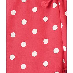 Babyhug Cotton Looper Full Length Lounge Pant Polka Dots - Red - Image 4