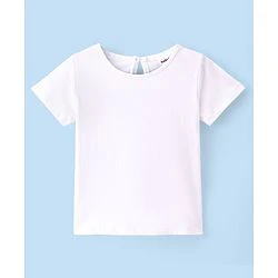 Babyhug Cotton Woven Frock with Half Sleeves T-Shirt Polka Dot Print - Multicolour - Image 19