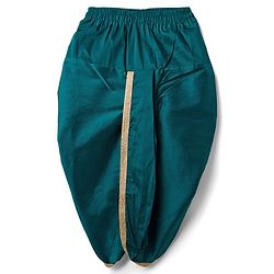 Babyhug Cotton Woven Full Sleeves Kurta Dhoti Set with Borcade Jacket & Floral Embroidery - Teal Blue - Image 19