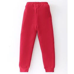 Babyhug  Full Length Legging Thermal with Striped Design  - Red - Image 17