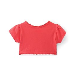 Babyhug Poplin Half Sleeves Shrug with Frock - White & Pink - Image 11