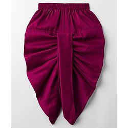 Babyhug Rayon Woven Full Sleeves Solid Kurta Dhoti Set with Sequenced Nehru Jacket - Magenta Pink - Image 37