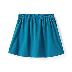 Babyhug Woven Full Sleeves Solid Colour Party Collared Top & Skirt Set with Pockets - Teal Blue - Image 6