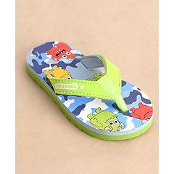 Cute Walk by Babyhug Flip Flops Monster Print - Green - Image 10