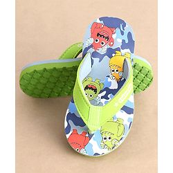 Cute Walk by Babyhug Flip Flops Monster Print - Green - Image 6