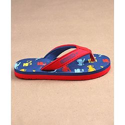 Cute Walk by Babyhug Slip On Flip Flops JCB Print - Blue - Image 14